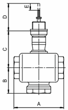 Клапан регулирующий Гранрег КМ124Р 1″ Ду25 Ру16 двухходовой, односедельчатый, с твердым седловым уплотнением, корпус — латунь, с трехпозиционным электроприводом СМП0.7 220В, корпус - пластик, Pmax = 8bar