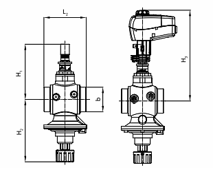Чертеж Клапан балансировочный Danfoss AB-QM Ду40-50