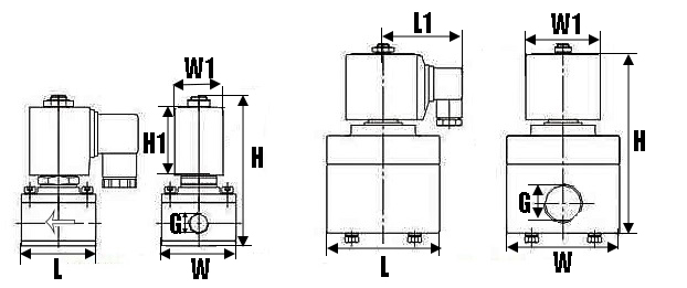 Клапан электромагнитный соленоидный двухходовой DN.ru-VS2W-803 V-NC-2.5 (НЗ) Ду6 (1/8 дюйм) Ру6 корпус - PTFE с антикоррозийным покрытием, уплотнение - VITON, резьба G, с катушкой 220В