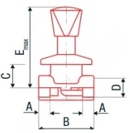 Клапан запорный FV-Plast Laguna Дн20 90°, материал - PP-R, тип присоединения - внутренняя пайка, цвет - серый, хромированный