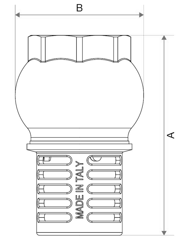 Клапан обратный ITAP 140 1/2″ Ду15 Ру10, пружинный погружной с литым латунным фильтром, присоединение – внутренняя резьба, корпус – латунь