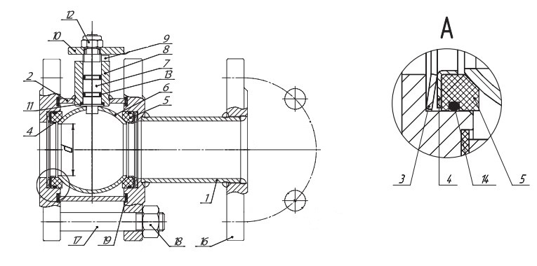 Кран шаровый LD КШ.Р.Ф.Э (11с67п) Ду150 Ру16 полнопроходной фланцевый, стальной, управление электропривод DN.ru-060 220В