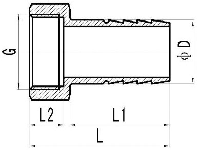 Штуцеры для присоединения шланга MVI BF.582 1/2-1″x10-25 мм Ру40 внутренняя резьба, латунь
