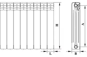 Радиатор биметаллический RIFAR Monolit 350 12 секции