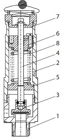 Клапан предохранительный ПРЕГРАН КПП 495-05-ОМ3 Ду10 Ру25 полноподъемный пружинный резьбовой, латунный, внутренняя/наружная резьба