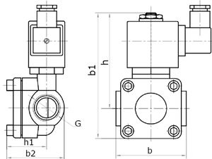 Клапан электромагнитный Росма СК-11-ВД-В VITON 1/2″ Ду15 Ру16 нормально закрытый, непрямого действия, корпус-латунь, мембрана - VITON, с катушкой 220В