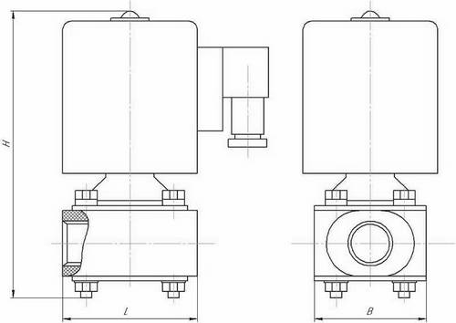 Клапаны электромагнитные Smart SF-9252 Ду15-25 Ру10 муфтовые с резьбой - G1/2″-1″, нормально закрытые, корпус - PTFE, мембрана - FKM, катушка 220В