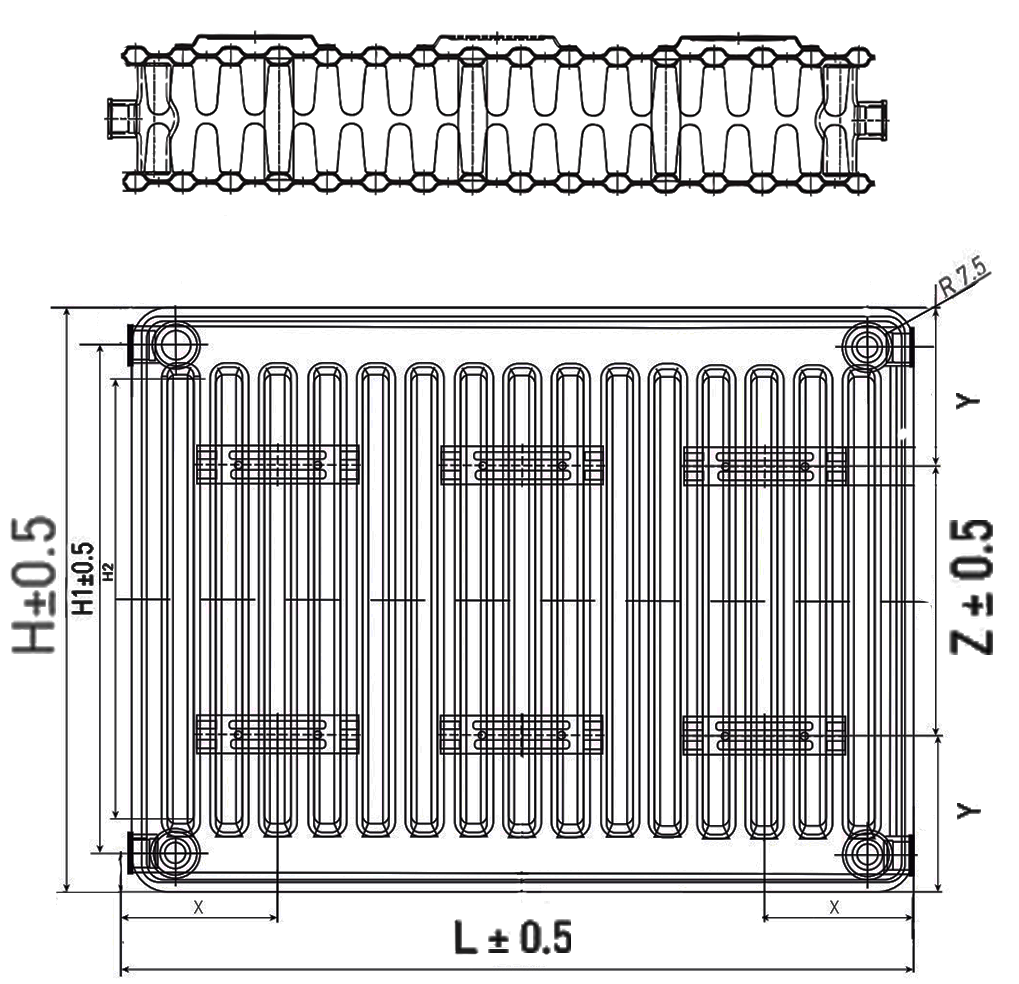 Радиатор стальной панельный STI Compact 22-500-600