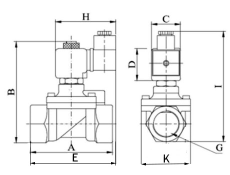 Клапан электромагнитный соленоидный двухходовой отсечной Tork S1010 1 1/2″ Ду40 Ру12 пилотного действия, нормально закрытый (НЗ), корпус - латунь, уплотнение - EPDM, катушка 220B
