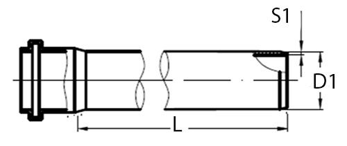 Труба НПВХ Хемкор Дн110х3,2 с раструбом, наружная канализация, длинной 4м, коричневая