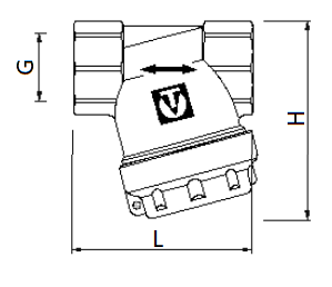 Фильтр механический Valtec VT.386.N.06 1″ Ду25 Py16 внутренняя/внутренняя резьба, латунный, универсальный
