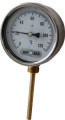 Термометр осевой ПРОМА ТБ100 до 120°С биметаллический, диаметр корпуса - 100 мм, длина погружной части 100 мм, присоединение - G1/2″, безвинтовое, класс точности - 1,5