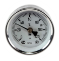 Термометр биметаллический ТБП63/ТР38 НПО Юмас накладной, до 120°С, корпус 63 мм со скобой для крепления