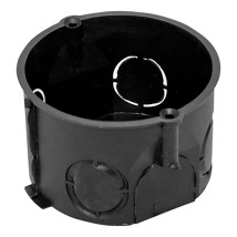 Коробка установочная EKF КМТ-010-001 68х42 мм приборная, для твердых стен, корпус – полипропилен, IP20, цвет – черный (розничный стикер)